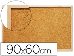 Tablero anuncios Q-Connect 90x60cm. corcho marco de madera